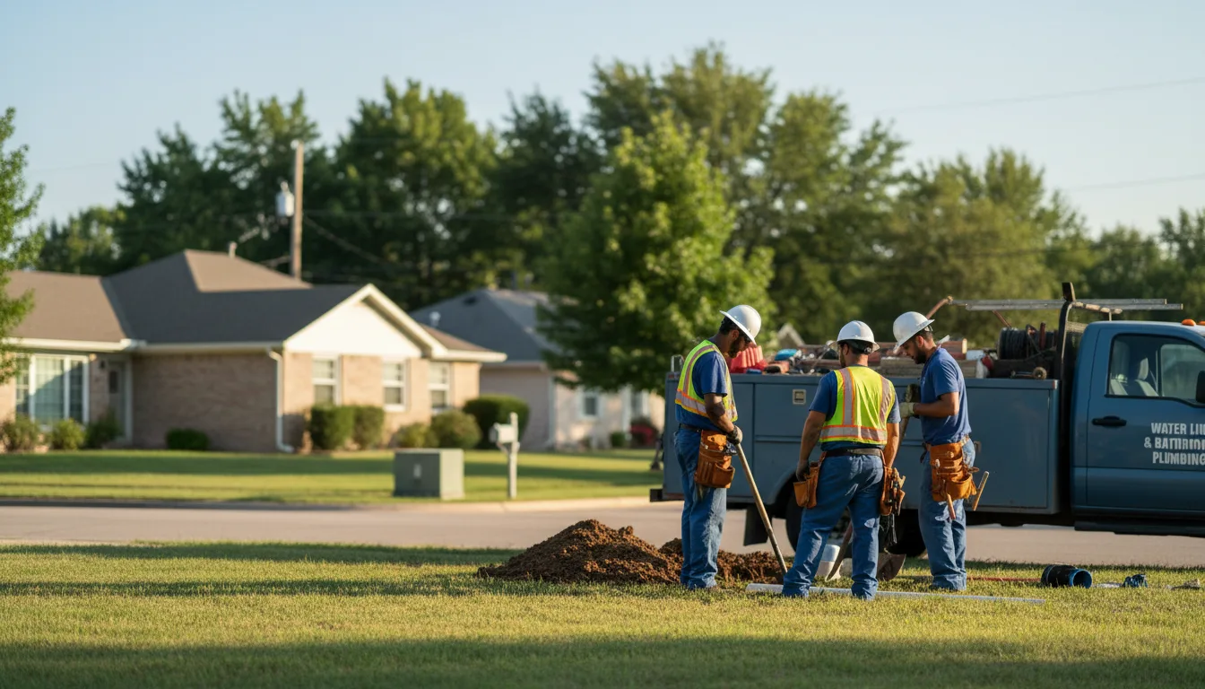 Residential water line and bathroom plumbing service in Silver Lake, KS
